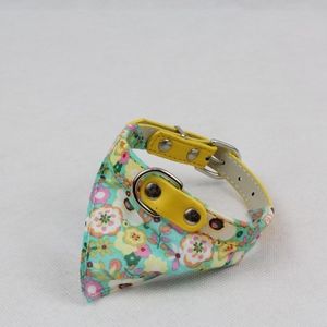 Cute Spring Floral Bandana Dog Collar Small Breed
